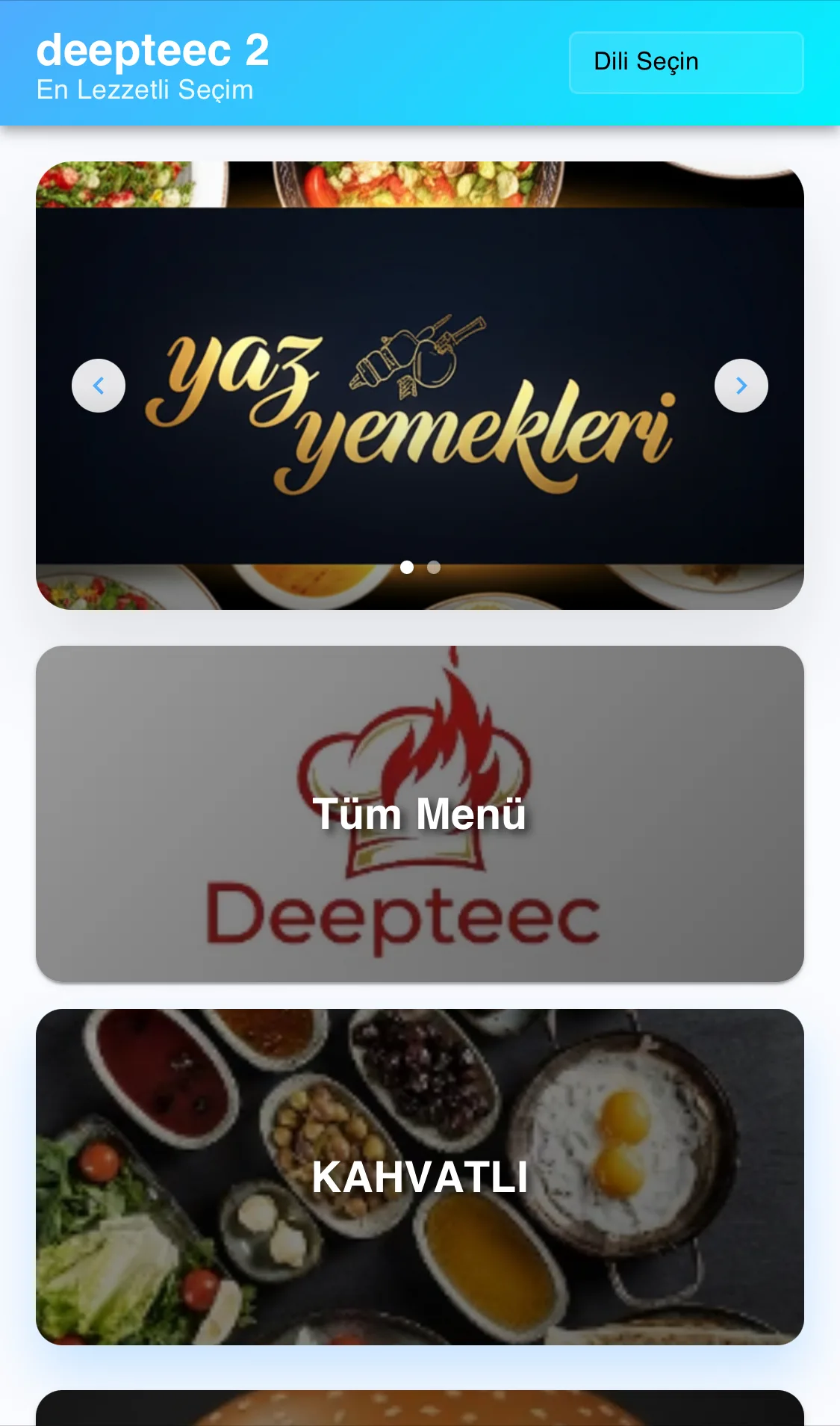 Buqqe QR Menü mobile - 2