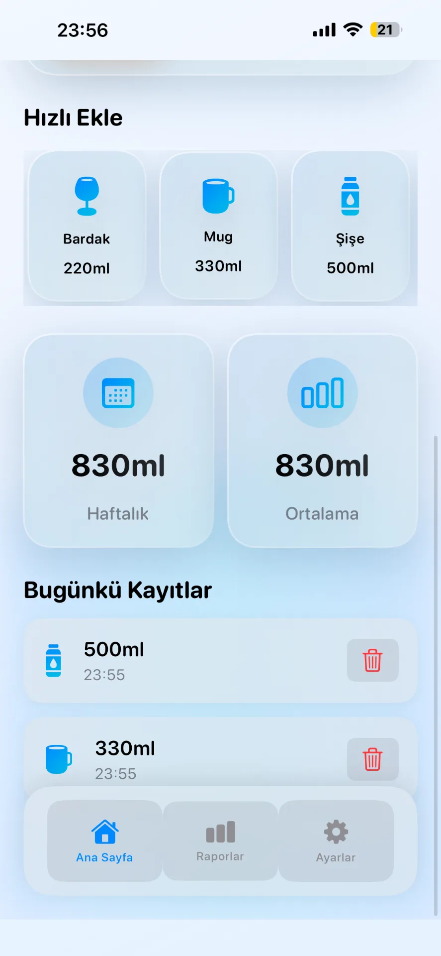 Su Takip - Hatırlatıcı mobile - 2